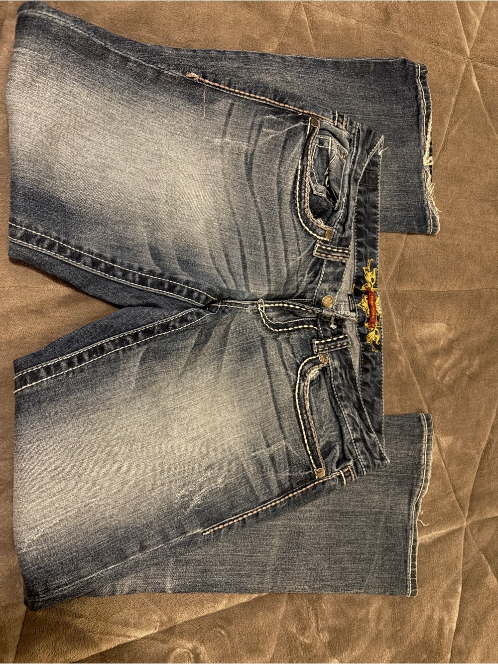 Maurices Women's Boot Cut Jeans in Faded Blue Wash